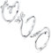 ORAZIO 3PCS Argent 925 Bague Orteil pour Femmes Bague Orteil Ouverts Ajustables Bague Orteil pour Petits Doigts Set De Bijoux De Plage D'été 2