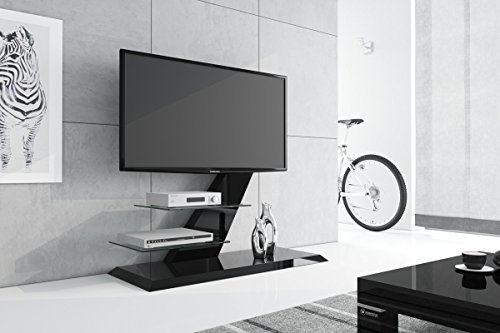 Design TV Schrank HZ-111 Schwarz Hochglanz TV Rack TV Möbel Fernsehtisch TV Ständer