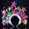 Fashband Weihnachtsstern-Stirnband, leuchtendes Glitzer-Stern-Stirnband, LED-Party, Festival, Haarschmuck für Frauen und Mädchen(Mehrfarbig)
