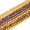 Boutigem 576 cuentas de cristal redondas facetadas transparentes galvanizadas redondas sueltas para hacer collares, pulseras, aretes, joyas