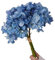 HXSCOO Hortensien-Simulationsblume, Farbverlauf, holländische Hortensien, künstliche Blume, Heimdekoration, fotografische Requisiten(Blue)