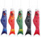 BCOATH 50 Stück Koinobori japanische Fischflagge Japanisches Karpfen-Windsack-Set Heimatfahnen Japanische Karpfenfahnen home decor wohnungsdeko japanische Karpfenflagge Karpfen-Flagge