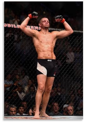 FILTNMHCW Nate Diaz Poster und Drucke auf Leinwand, Wandkunst, Poster, 60 x 90 cm, ungerahmt