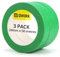 QWORK® 3 Stück Malerkrepp Grüne 24mm x 50m - Rückstandsfreies Kreppband für Malerarbeiten und Renovierungen
