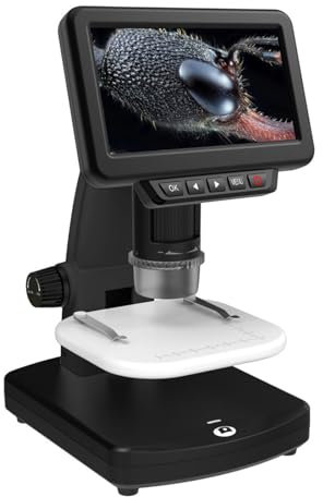 HD digitalt elektronmikroskop, foto- och videomikroskop, reparation av mobiltelefoner Elektroniskt förstoringsglas Inspektion Forskning,Black