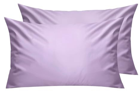 Lirex Kissenbezüge 2er Pack, 300 Fadendichte, 100% Baumwolle, Bequem und Atmungsaktiv, 40 x 80 cm, Violett