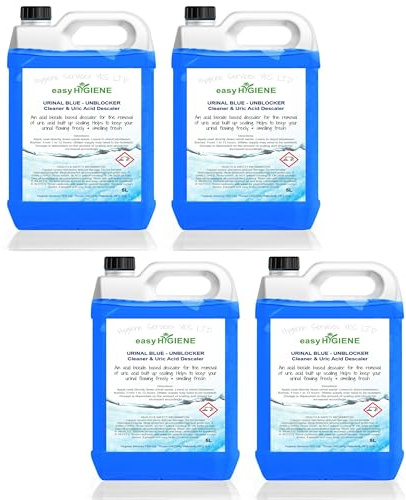 easy HYGIENE 4 URINAL BLUE heavy duty Unblocker Descaler Cleaner for URIC ACID scale build up limescale