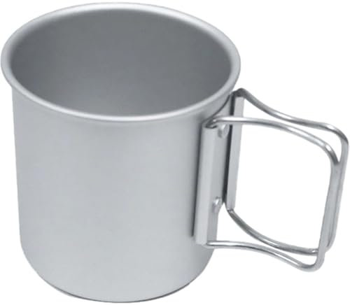 HiyyFloy Titan-kaffeetasse, Titan-töpfe, Titan-Tasse Faltbarem Griff, Outdoor-Camping-wasserbecher-Geschirr