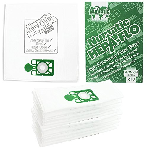 Numatic RSV130 RSV130T RSV200 Lot de 10 sacs pour aspirateur Hepa-FLO SMS