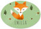 Eurofoto Türschild mit Namen Emilia und Fuchs-Motiv für Mädchen | Kinderzimmer-Schild