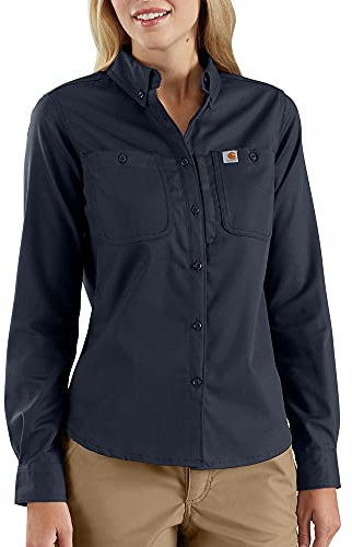 Carhartt, Camicia da lavoro a manica lunga serie Rugged Professional™, Relaxed Fit Donna, Navy, M
