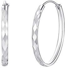 PAPAGENA Creolen Silber 925 Ohrringe Damen Groß Runde Kreolen Ohrschmuck 2 3 4 5 6 cm für Frauen