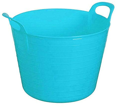 My Home Essentials® 15 Litre Small Flexi Tub Garden Home Flexible Colour Rubber Storage Container Bucket Flex Tub (Light Blue)
