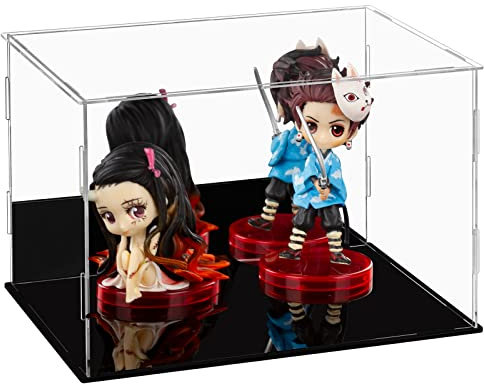 Ecoseao Acyrlic durchsichtige Display Box, mit Spiegelmontage Arbeitsplatten Würfel für Sammlerstücke, Vitrine für Actionfiguren, Sammlerstücke, Heimaufbewahrung (30cm x 20cm x 20 cm)