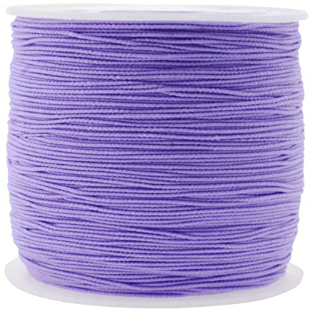 Mandala Crafts Lavender Shirring Elastic Thread for Sewing, Knitting, Smocking, and DIY Crafts - 87 Yards 0.6mm Fine Thin Stretch Thread for Sewing Machines