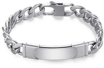 S'AGAPÕ Armband aus poliertem und satiniertem Stahl für Herren der Marke S'Agapò aus der Kollektion Parkour, Größe: 200 mm, Referenz ist SKR11, Hypoallergener Stahl