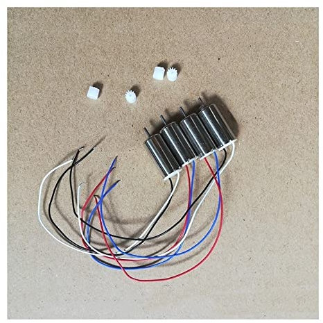 Zubehör für Drohnen 716 Kernlosen Motor 3,7 V High Speed ​​Uhr Quadcopter Motor 7 * 16mm R/C Flugzeug Drone 7T 8T 9T 10T 11T 12T 13T austauschbar (Color : Black White 8T 4mm)