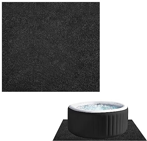 Tapis de Bain à remous, antidérapant, imperméable, réutilisable, Protection de Sol Lavable pour Piscine (carré, 188 x 183 cm)