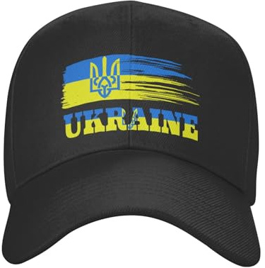 KWQDOZF Ukrainische Ukraine-Flagge Baseballkappe für Männer und Frauen verstellbare Klassische Papa-Mütze Trucker-Kappe für Laufen Outdoor-Aktivitäten