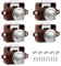 5 Stück Möbelschloss Push Button Catch Door Lock Schrankschloss Wohnmobil Schlösser Schnellinstallation Verschluss-Keyless Door Drehschloss für Wohnwagen Wohnmobil Schrankknauf Möbel Schrank, Braun