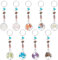 UNICRAFTALE 9 pezzi 9 colori Portachiavi Albero Della Vita Portachiavi in Pietra Chakra Fatti a Mano Pietre di Cristallo Naturale Portachiavi Ciondolo Portachiavi Auto Donna per Fai Da Te Borsa