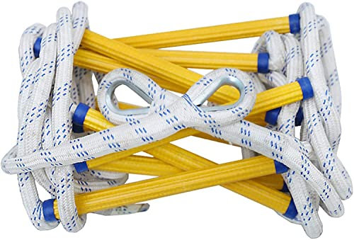 Fluchtleitern 3-stöckige Strickleiter Nylon Home The Climb Engineeladder Tragbare Notfall-Fluchtleiter Zuverlässige Feuerleiter/15M/49Ft (25m82ft)