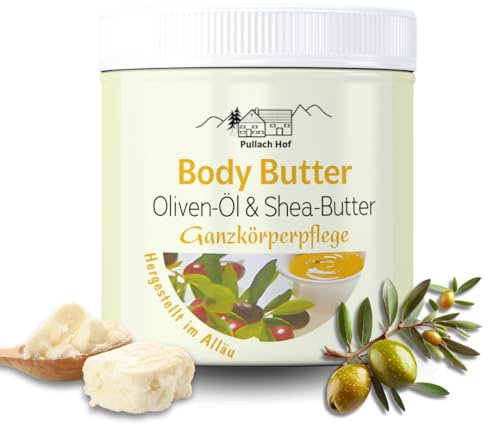 Crema Hidratante con Manteca de Karite y Aceite de Oliva | Crema Corporal que nutre, relaja y suaviza la piel | Manteca Corporal Especial para Cuello y Hombros | Shea Butter | Uso Cosmético