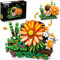 Botanischer Blumen Bonsai Bausatz – 2-IN-1 Bausteinspielzeug Sonnenblumen Blumen Dekor Künstliche Blumenpräsentation, Botanische Sammlung Heim Bürodekor, Weihnachten für Erwachsene Kinder