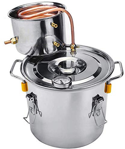 Moonshine Still Spirits Kit, 3 Gal 12 Litres 2 Pots Water Alcohol Distiller, Wine Making Starter Sets