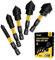 TOLESA 5PCS Countersink Drill Bit Set with 82 Degree 5 Flutes Design, Nitride Coating HSS 1/4 Hex Shank Counter Sink Drill Bit for Wood, Metal, Plastic in Size 1/4” 3/8” 1/2” 5/8” 3/4”