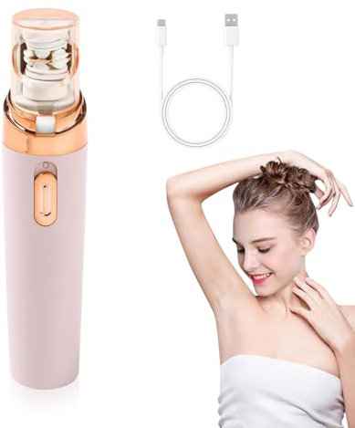 Mini Epilierer Für Frauen, Alles in Einem Epilierer Damen Gesicht, Kabelloser Rasierer Damen Mit LED-Licht Wasserdicht Nach IPX5, Epiliergeräte & Zubehör Für Gesicht, Achselhöhle, Bein, Arme (B)