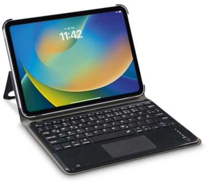 Hama Hülle mit Tastatur für iPad Air 11 (25/24)/10.9 (22/20) (mit Touchpad, Bluetooth, Standfunktion, magnetische Tablethülle, Tablet Case, für Apple iPad, herausnehmbare Tastatur) schwarz