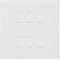 BG White Moulded 6 Gang Trailing Edge LED Dimmer Light Switch 2 Way Custom Switch