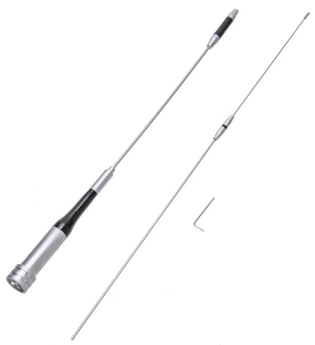 Xnuiasqe Antena -7500 de Doble Banda UHF/VHF de 144/430 MHz, de Acero Inoxidable, 150 W, Ganancia de 3,5/6,0 DBi, para Radio Móvil Amateur de Coche.
