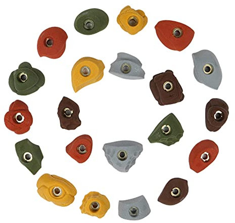 Atomik Climbing Holds 21 klassische Bolzenschrauben | perfekt für Zuhause oder im Fitnessstudio, Kletterwände | verschiedene Erdtöne
