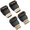 Twisted Veins HDMI 90 & 270 Degree, 4-Pack, Right Angle Adapters/Connectors, Supports HDMI 2.0b 4K 60hz HDR