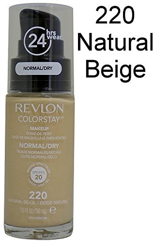 3x Revlon Colorstay Pump 24HR Make Up SPF20 Norm/Dry Skin 30ml 220 Natural Beige