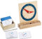 1,2,3 die Uhr Lernen mit Montessori-Material, inkl. Lernuhr aus Holz und großer Arbeitskartei
