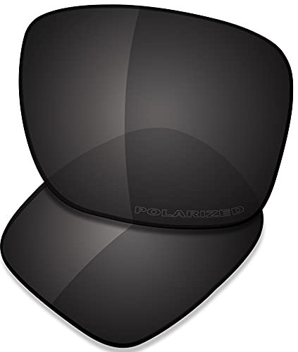 Saucer Premium Ersatzgläser für Oakley Holbrook OO9102 Sonnenbrillen High Defense - Carbon Black Polarisiert