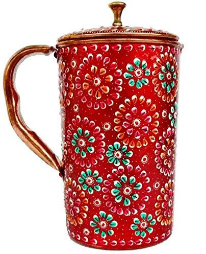 Varmohey Wasserkrug, 100% Kupfer, für den Gesundheitsbereich, Ayurveda, robuster Kupferkrug
