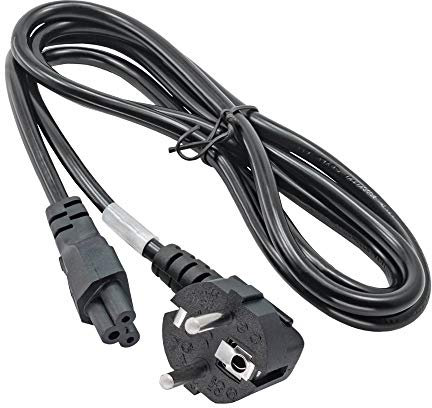 AKYGA AK-NB-01A Netzkabel für Laptop Notebook Netzteile, Scanner, Drucker und LED TV Monitore 3 Pin Polig AC Stromkabel IEC C5 / CEE 7/7 1.5m