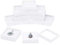 BENECREAT 10PCS White Edelstein Display Box 6x6x2cm Quadratischer Acryl Schmuckschatulle Behälter Mit Durchsichtigen Deckeln Und Schwamm Innen Für Edelsteine, Münzen, Schmuckverpackung