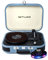 gef-roy Platine Vinyle - Muse MT-201BTB - stéréo Bleue Clair 33/45/78 Tours avec Enceintes intégrées - USB/SD/AUX - Lumière OVNI