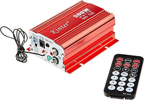 AMPLIFICATORE MA-700 2 canali 12V DC USB FM Audio Speaker Amplificatore Stereo con Telecomando