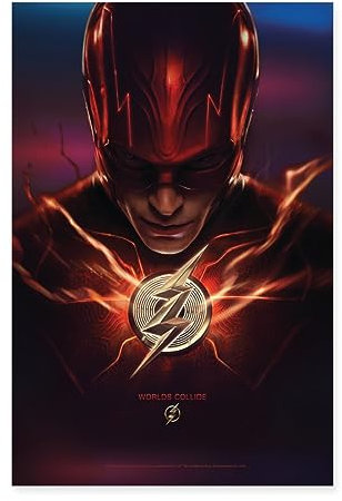 Spreadshirt The Flash Poster Mit Logo Poster 60x90 cm, One size, Weiß