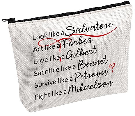 PWHAOO Vampir-TV-Show-Make-up-Tasche, Vampir-Kosmetiktasche, TV-Show-Fan, Geschenk, wie ein Mikaelson B