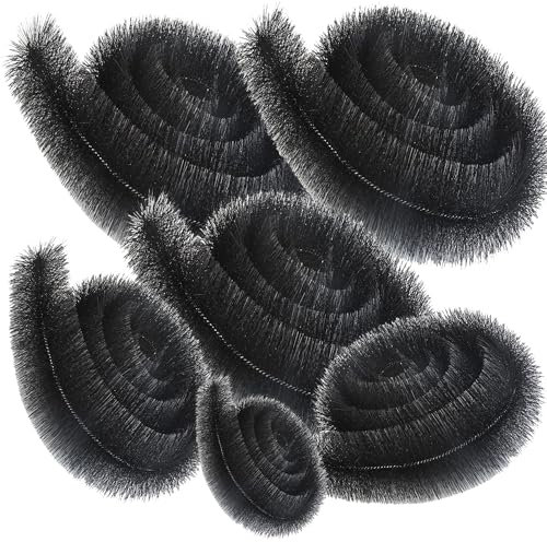 Gutter Brush 4m x 100mm Black Leaf Guard to Keep Out Debris, Moss & Leaf Drain Down Pipe Gutter Cleaning Tool (3)