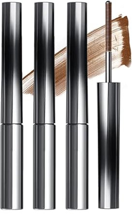 Judy Doll Mascara, Judydoll Mascara, Judydoll - 3D Curling Eyelash Iron Mascara, Judy Doll Iron Brush Mascara, Washable Extra Slim Metal Mascara, Bristleless Mascara (Brown-3pcs)