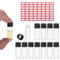 PATIKIL 2ml Clear Glass Vials, 12 Pack Sample Vials with Screw Cap Reagent Media Bottle with Labels Leak-Proof Liquid Sample Glass Vial for Lab Laboratory