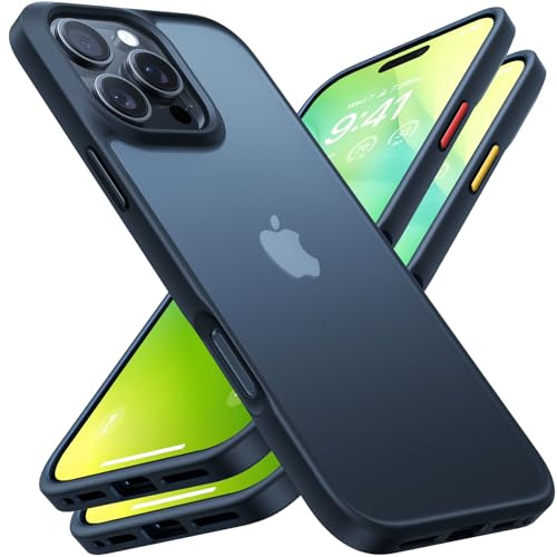 TORRAS for iPhone 16 Pro Max Case 12FT Military Grade Shockproof, Durable & Sturdy, Velvety Touch and Anti-Slip Texture, Protective for iphone 16 Pro Max cover, Matte Black